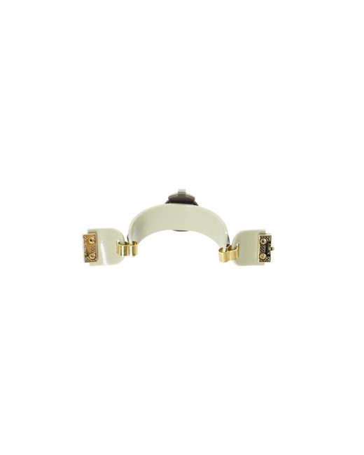 Gissa Bicalho White Acrylic Handmade Bracelet Buriti Kahki