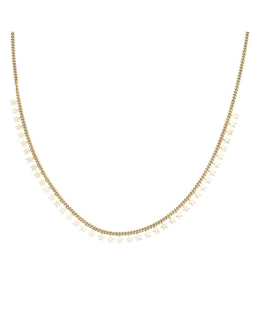 Spero London Metallic Multiple Star Sterling Station Necklace
