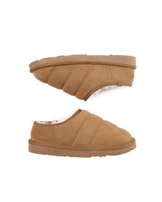 EverAu Australia Brown Jaeger Low Ankle Slippers