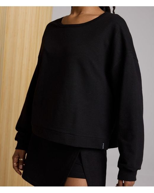 Known Supply Black Boxy Cotton Crewneck