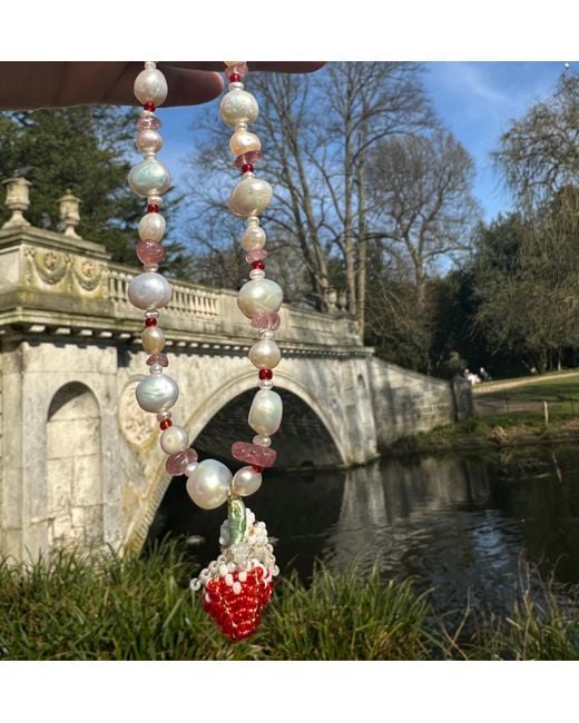 Ninemoo Multicolor Strawberry Pearl Luxe Necklace