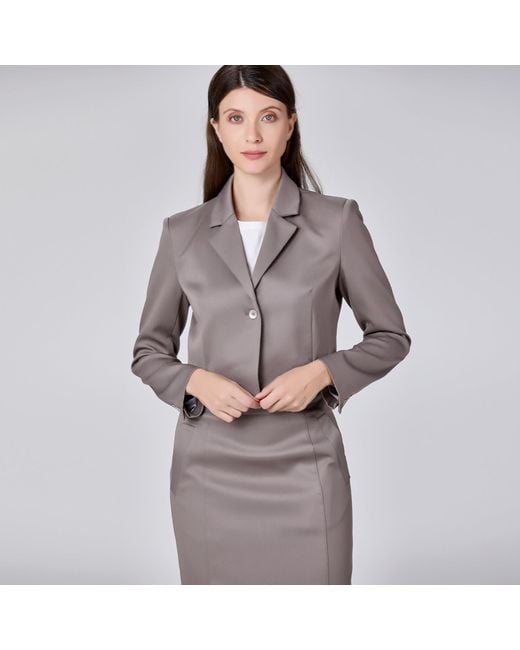 Smart and Joy Gray Crop Tailor Jacket