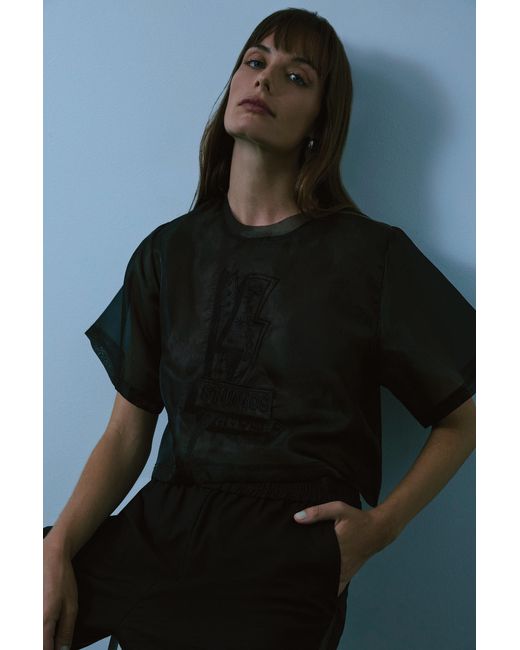 Lendrop Studios Black Acacia Organza T-Shirt
