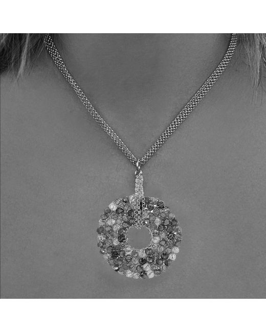 Lavish by Tricia Milaneze Metallic Pearl & Snowdrop Handmade Necklace