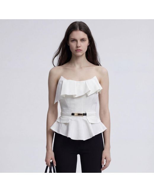 Ma Mulier Black Cloud Bustier Top