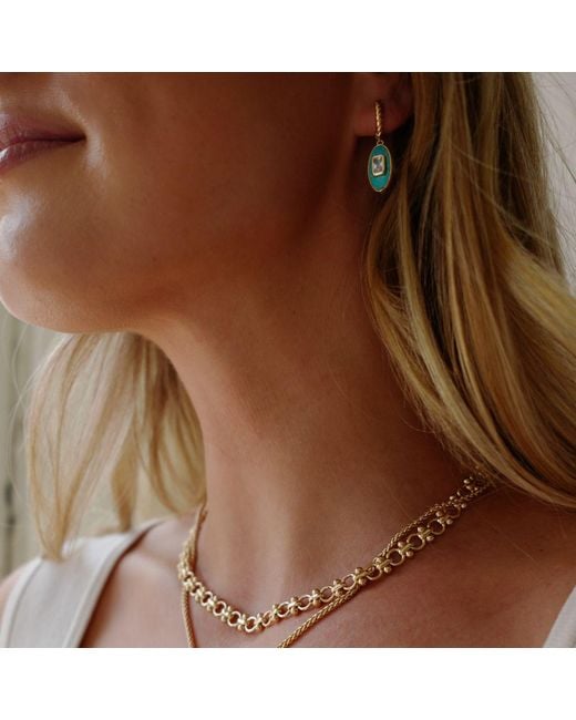 Leeada Jewelry Blue Juno Pendant Earrings