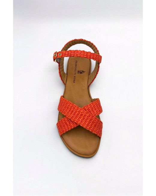 Franchetti Bond Orange Alicia Italian Raffia