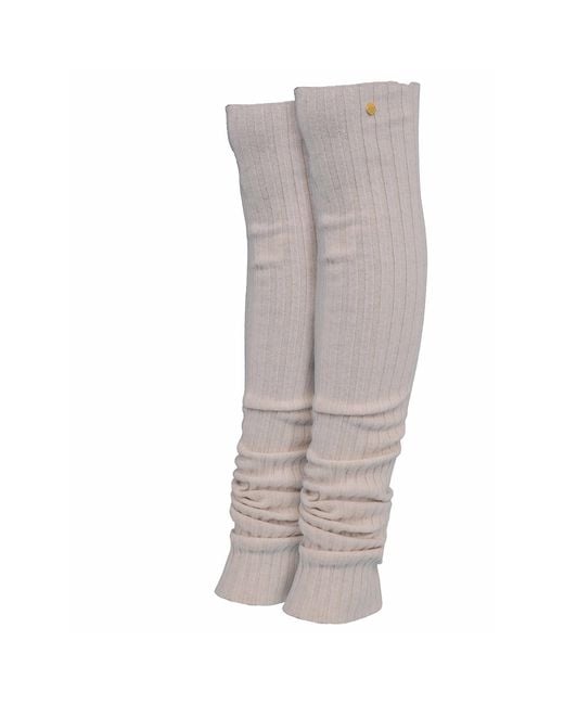 tirillm Gray Neutrals Liz Cashmere Leg Warmers Light Melange