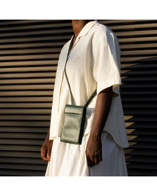 godi. Green Handmade Cow Hair Crossbody Essentials Bag – Patterned Phone Bag