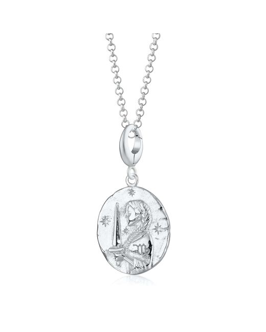 Lily Charmed Metallic Sterling Virgo Zodiac Charm Necklace