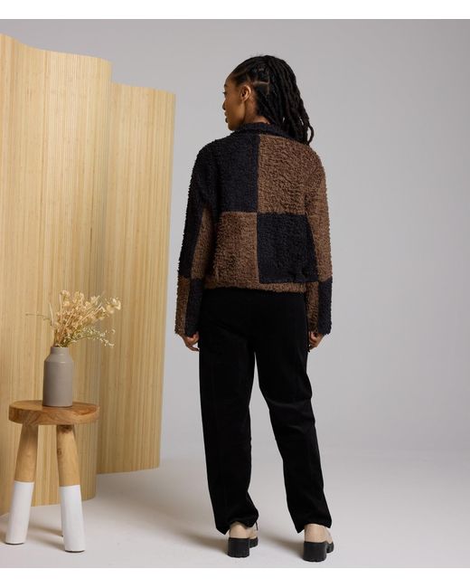 Known Supply Black Colorblock Sherpa Jacket