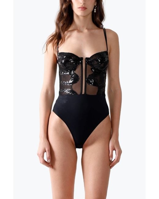 Room 24 Black Lumi Bodysuit