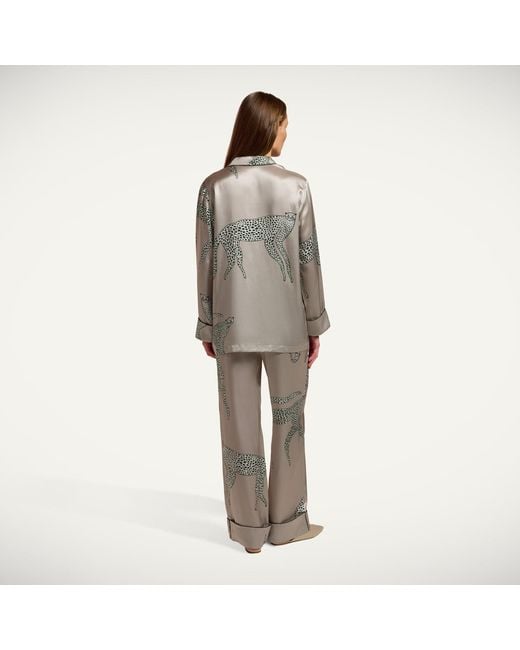 Piola Gray Silk Pyjama Trousers