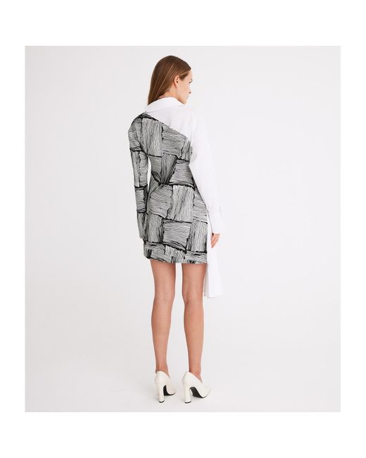 Mirimalist Gray Dharma Shirt Mini Dress