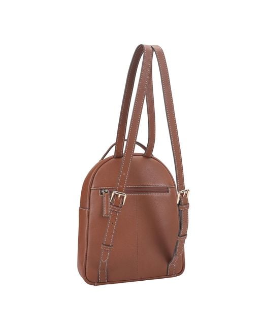 Paul Costelloe Brown Laval Leather Backpack