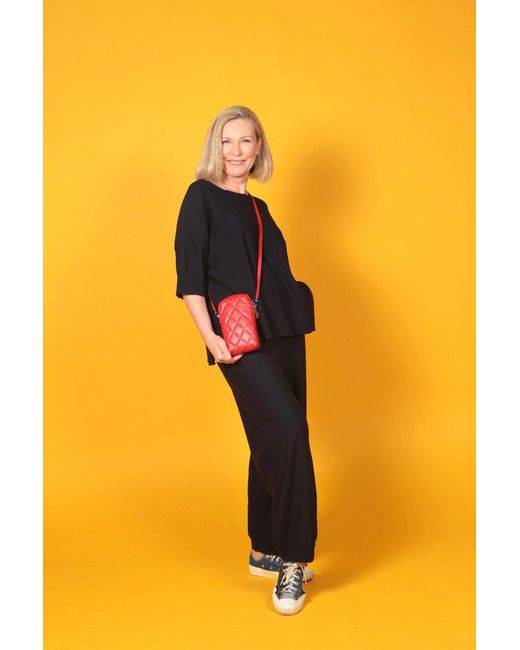 SJW BAGS LONDON Red Orée Quilted Leather Small Crossbody Bag