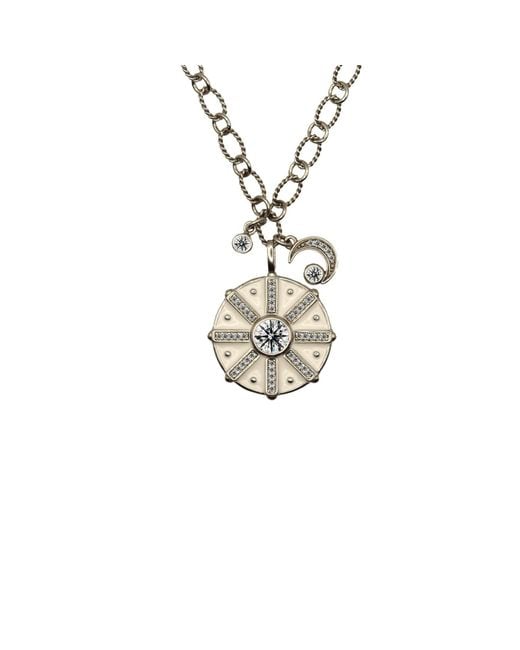 VicStoneNYC Fine Jewelry Metallic Compasses Charms Necklace