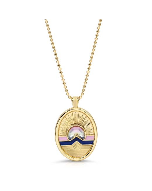 Glamrocks Jewelry Multicolor Tequila Sunrise Enamel Necklace