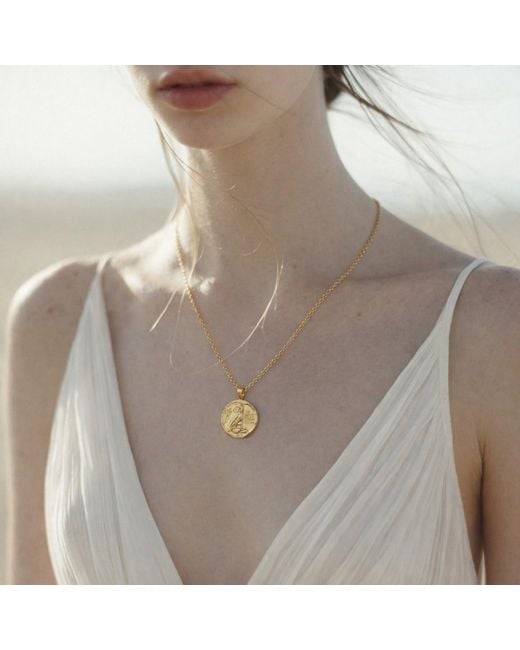 Ormiro Metallic Athena's Owl Greek Coin Vermeil Necklace