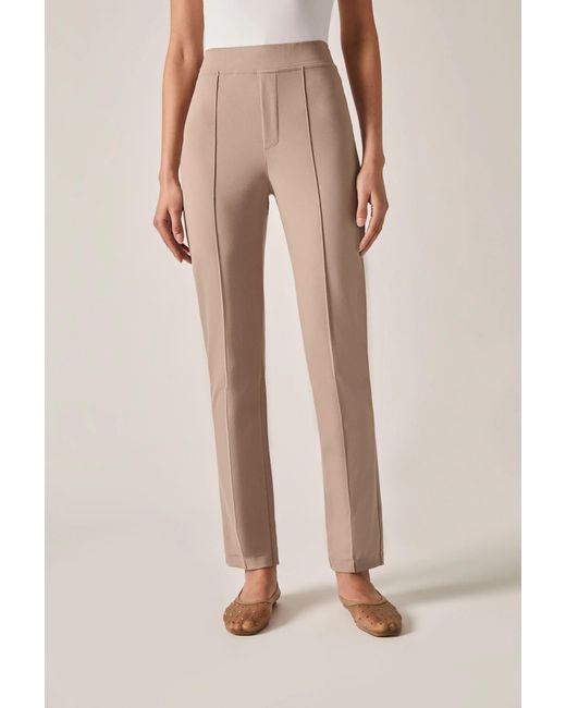 James Lakeland Natural Neutrals Cigarette Taupe Trousers