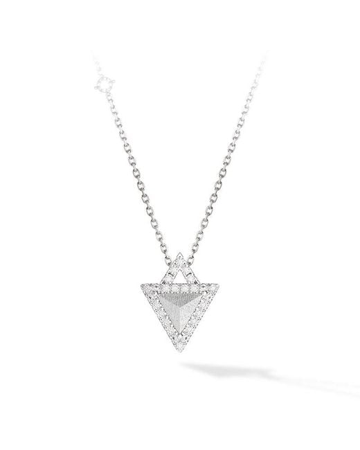 AWNL Metallic Triangle Meteorite Sterling Necklace