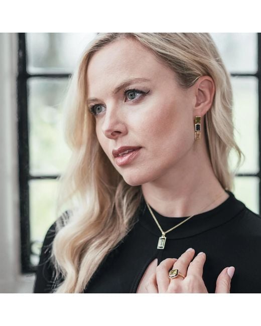 Augustine Jewels Green Peridot Topaz Citrine Drop Earrings