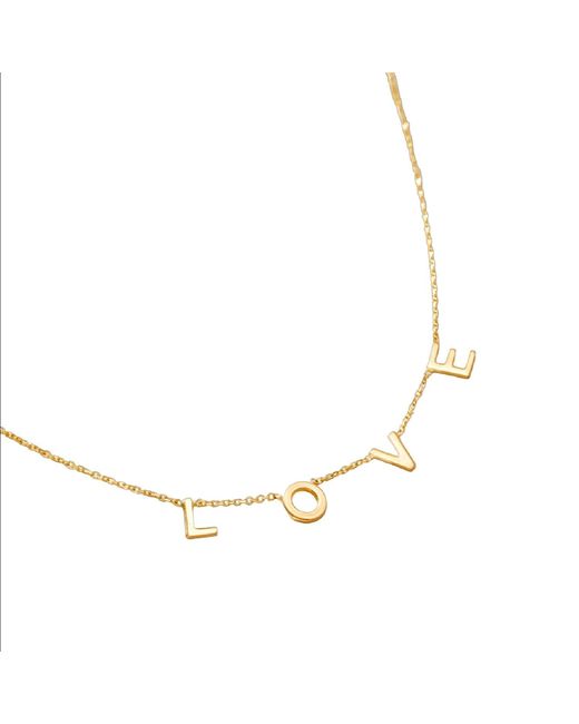 Posh Totty Designs Women's Metallic Gold 'love' Necklace