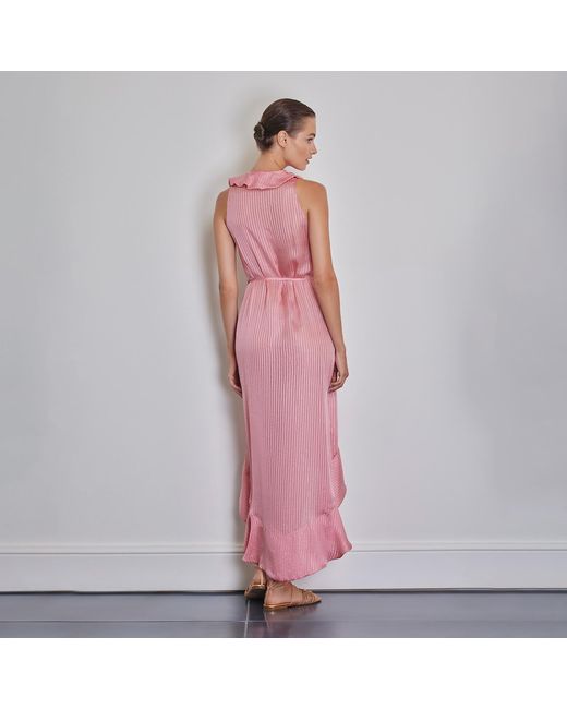 Anse Victorin Pink Lea Silk Dress