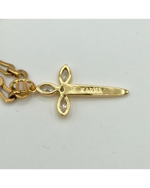 Jagged Halo Jewelry Metallic Karma Dagger Necklace