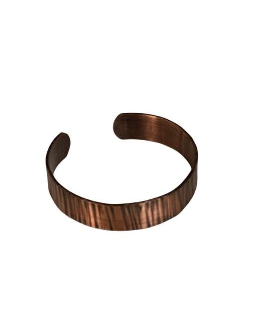 Anatoliacraft Brown Dark Copper Textured Cuff Bracelet for men
