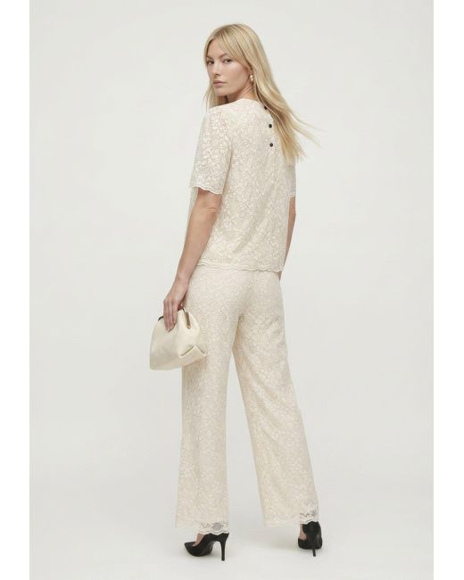 Lily and Lionel White Calippo Lace Short Sleeve Top