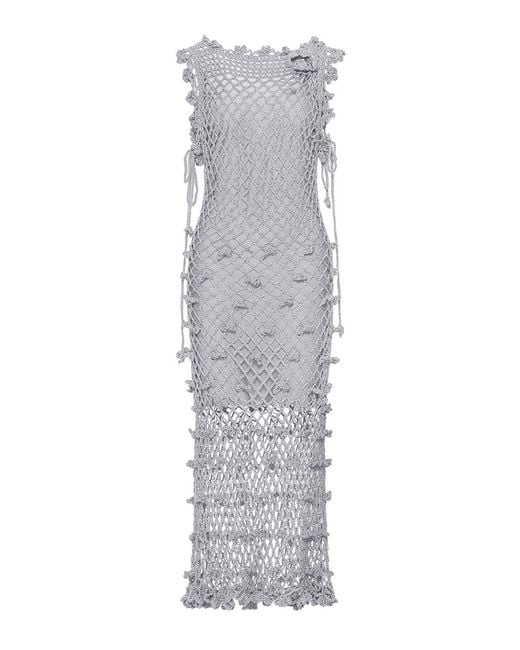 Andreeva Gray Sofia Handmade Crochet Dress