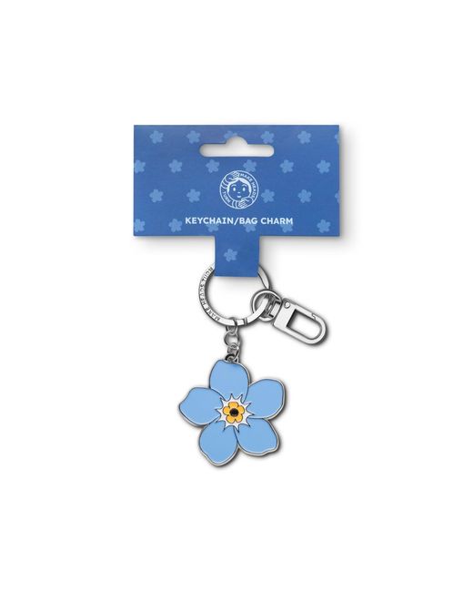 Make Heads Turn Blue Enamel Keychain & Bag Charm Forget-Me-Not Flower