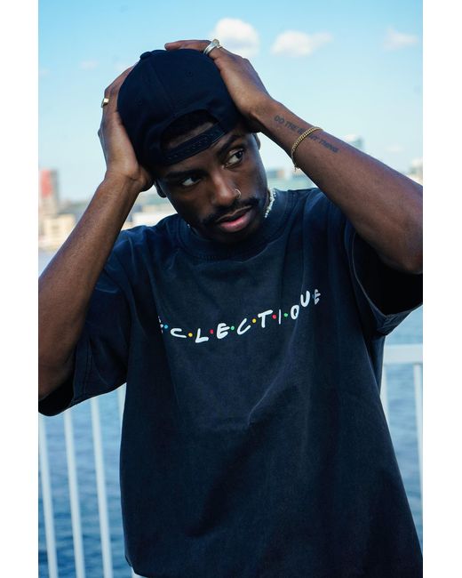 Éclectique Black Seinfeld Vintage Logo Hat for men
