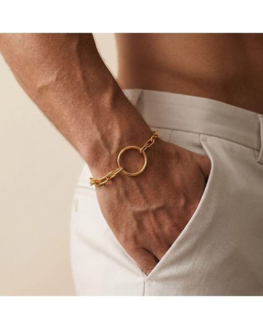 Jaredjamin Metallic Chain Reaction Ellipse Bracelet for men