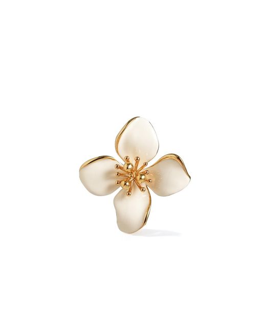 Retro Chic Metallic Iris Blossom Brooch