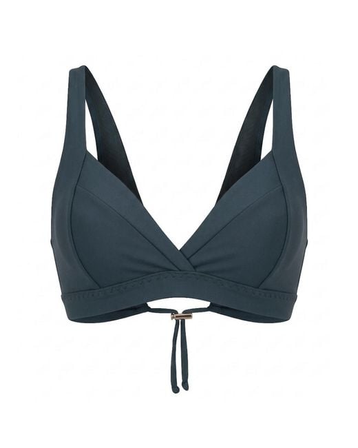 Serotone Swim Blue The Plunge Swim Bra