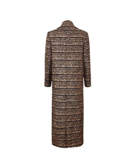 RUE AGTHONIS Brown Cravate Coat