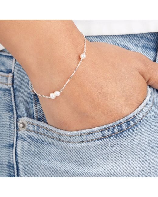 Lily & Roo Metallic Cluster Pearl Bangle