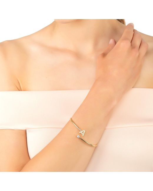 Latelita London Metallic Initial Bangle A