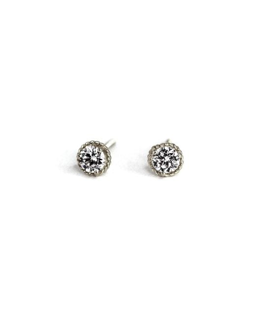 VicStoneNYC Fine Jewelry White Antique Lab Diamond Stud Earrings