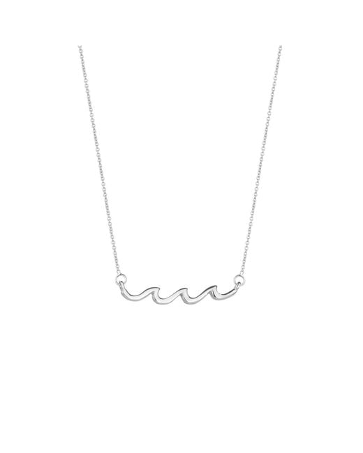 Spero London Metallic Sterling Wave Necklace