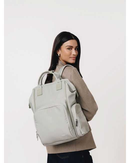 augustnoa Gray Diaper Bag