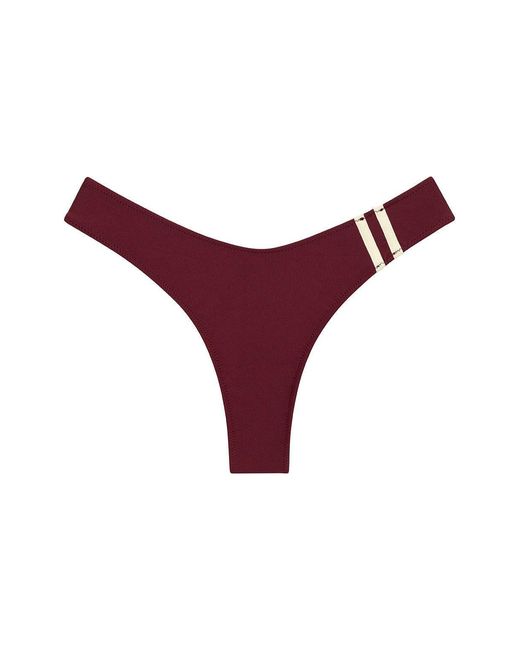 Montce Red Sporty Lulu Zig-Zag Stitch Bikini Bottom