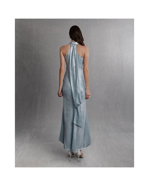 Aisl Blue Celeste Crisscross Maxi Dress