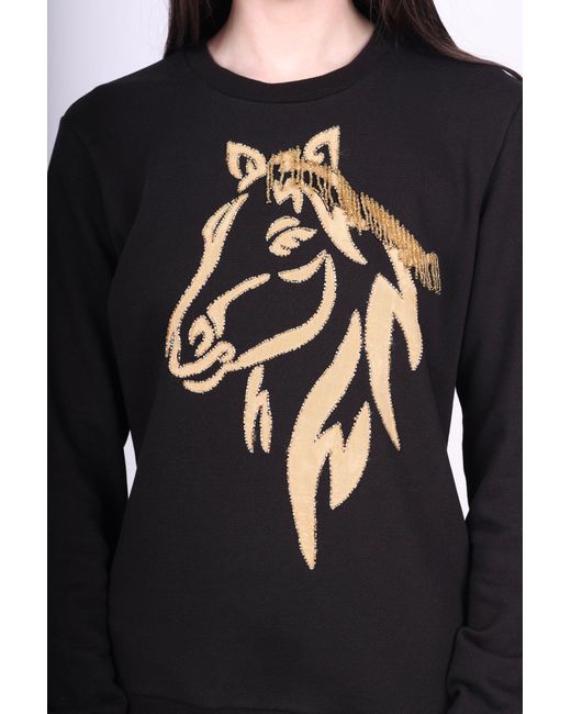 Any Old Iron Blue Golden Horse Hair Sweatshirt