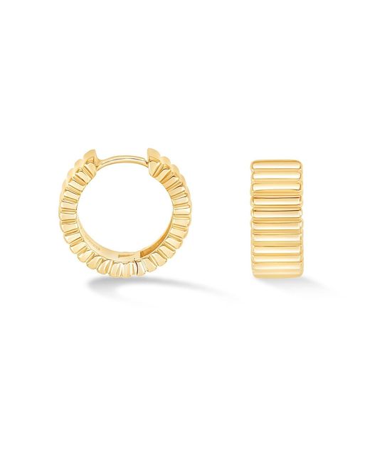Dower & Hall Metallic Wide Humbug Huggie Hoops