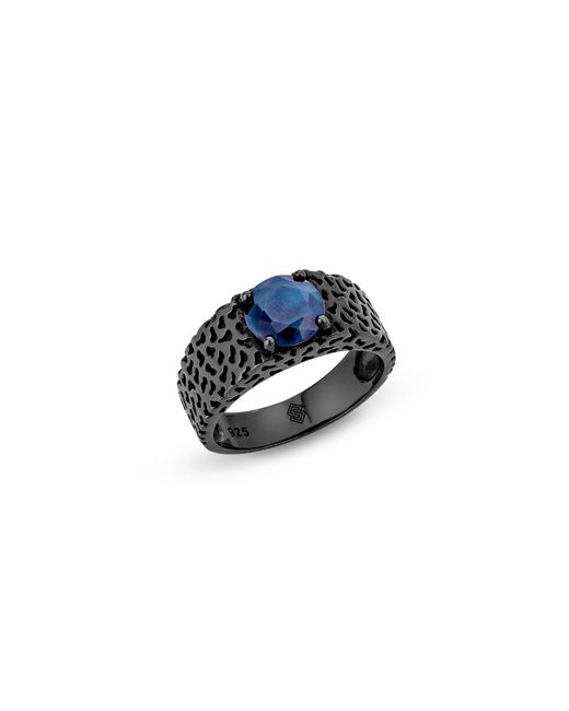 SALLY SKOUFIS Blue Mugello Ring With Natural Sapphire for men