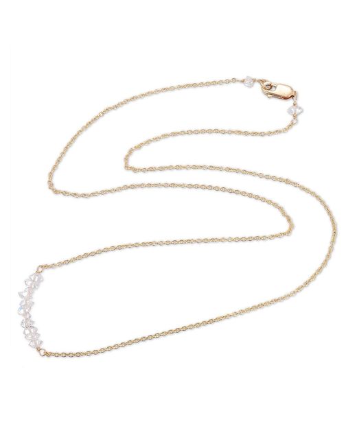 Heather Hawkins Jewelry Metallic Shine On Tiny Gemstone Layering Necklace