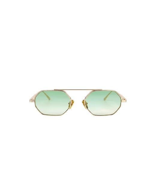 Cossimo Green Magari Metal Hexagon Lime Sunglasses